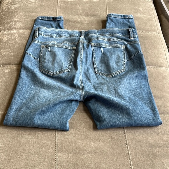 Torrid Blue Skinny Jeans with Distressed Details - Picture 9 of 10